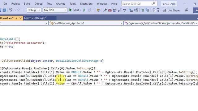 C# winforms SQL Server - CRUD (Insert, update, delete, retrieve) data using SQLCommand (Part 2)