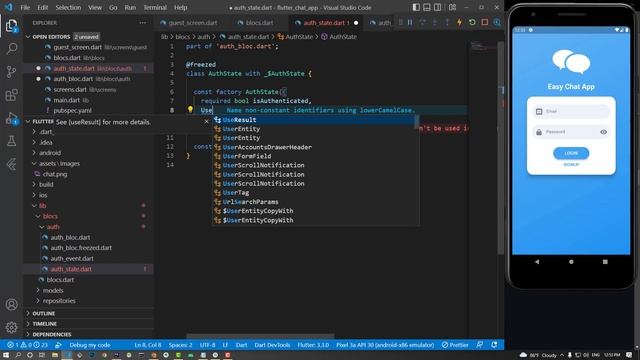 Flutter Chat App with Laravel From scratch | #4 : Sign in & Sign up with Persisted Bloc + Freezed