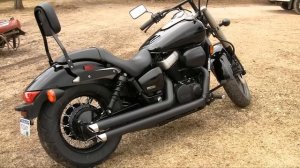 Honda Shadow Phantom Cobra Streetrod Slashdown Black Exhaust