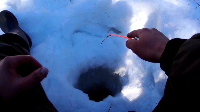 Уха на костре, интересная первая поклёвка! смотреть онлайн