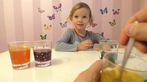 Эксперимент - радуга в стакане / Вода-Сахар-Краситель