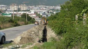 Срочная замена головной водопроводной трубы на ЖК "Парковый". / 2021.08.27