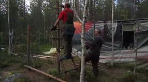 Строим рыбацкую избу. Мурманская обл.