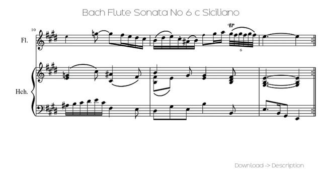 🎶 Bach Flute Sonata No 6 C Siciliano 🎸🎸 смотреть онлайн