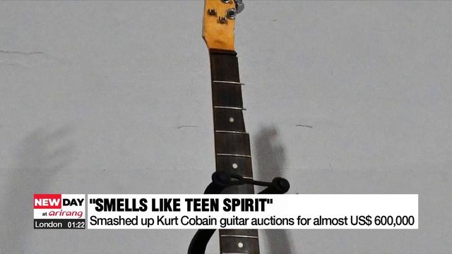 Smashed up Kurt Cobain guitar sells for almost US$ 600,000 at Music Icons auction смотреть онлайн