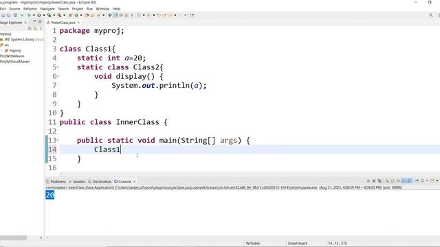 #93 Java Static Inner Class