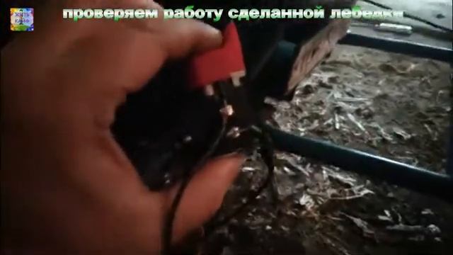 Лебедка 12V с приводом от старого шуруповерта