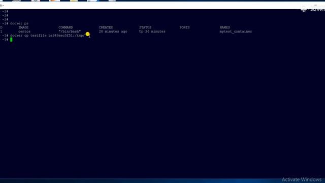Docker Tutorial -8- How to Copy a File from Docker Host to  Docker Container & Viceversa