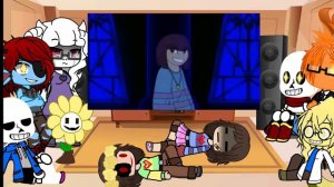 Undertale Reacts to Chara Stronger than you
