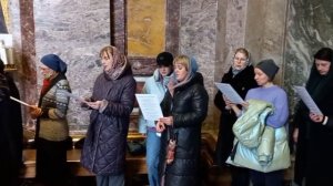 Похвала Богородицы, пение "Величит душа Моя Господа" с народом