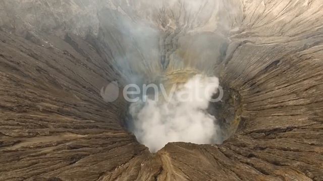 Active Volcano with a Crater. Gunung Bromo, Jawa, Indonesia. | Stock Footage - Envato elements смотреть онлайн