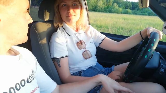 ПЕРВЫЙ РАЗ ЗА РУЛЕМ. УЧИМСЯ ВОДИТЬ НА "ДЕВЯТКЕ".