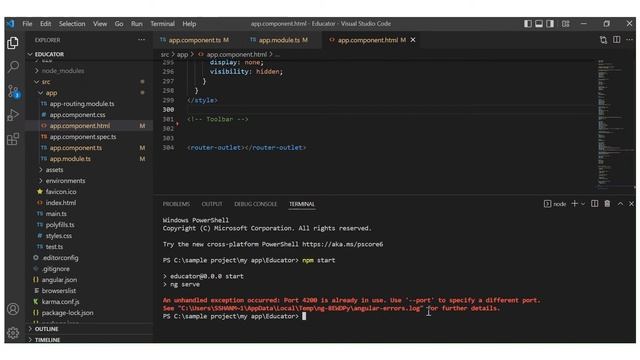 Angualr Error Part 3 Port 4200 Is Already In Use. Use ‘–Port’ To Specify A Different Port Error смотреть онлайн