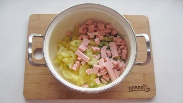 Окрошка с помидорами