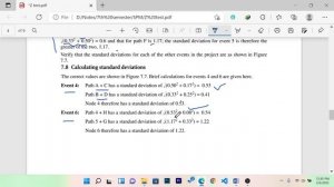 Evaluation of risk to the schedule using Z-values with Numerical