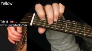 YELLOW, Coldplay: Fingerstyle Guitar Lesson + TAB