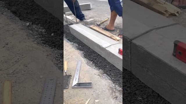Установка бордюра на подъезд Мастер 89515362028 Иван. Инструмент в наличии