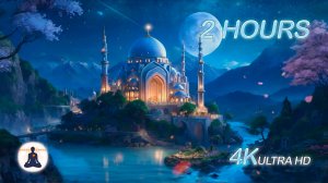 Мечеть «Райская фантазия» в весеннюю ночь полнолуния под звездным небом - расслабляющая музыка.