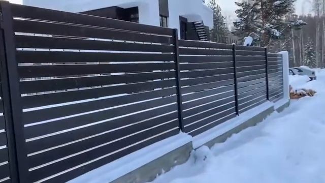 Забор-ранчо из металлического планкена смотреть онлайн