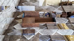 плитка на пол в гараже. tiles on the floor in the garage