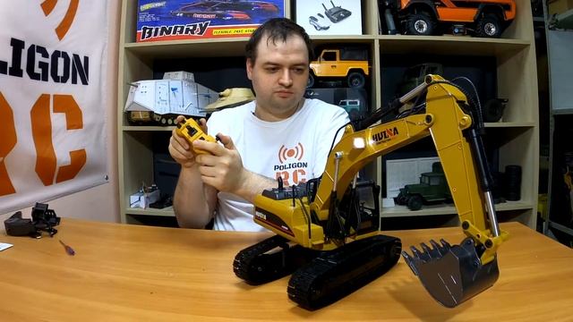 HN1580 - самый металлический экскаватор на радиоуправлении - Huina или топ? смотреть онлайн