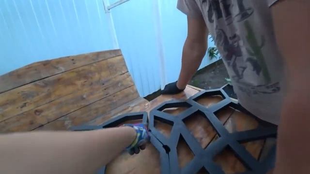 Закрываем дорожки \Заливаю фундамент \ Купили полку под телевизор смотреть онлайн