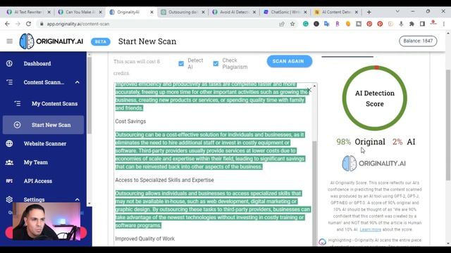 Pass Ai Detection Tools with 100% Human Written Content Using WordAi