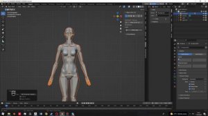 Female nude Wensdey  Blender 3d posing