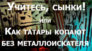 Учитесь, сынки! или Как Татары копают без металлоискателя