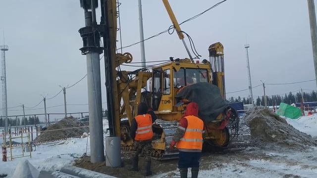испытание грунтов сваями. забивка свай