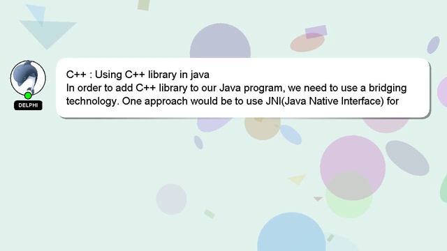C++ : Using C++ library in java