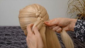 Французская  коса обратная/наоборот.  Причёска на средние, длинные волосы