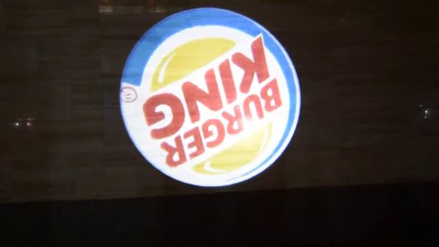 Проекционная реклама, лого Burger king