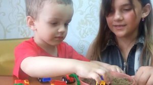 Распаковка машинки, строительная техника, игрушки