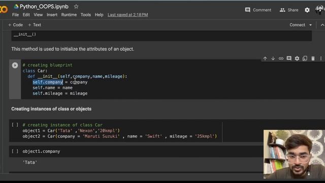 OOPS in python (part-1)| Python for Data Science | Data Science full course