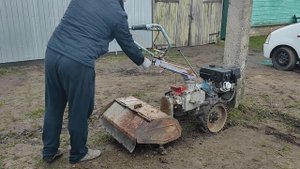 Мотоблок МБ-90 с двигателем"LIFAN" 13 л.с.(работа мотоблока с фрезой)