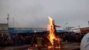 МАСЛЕНИЦА НА ЮНОНЕ СЖИГАНИЕ ЧУЧЕЛА.