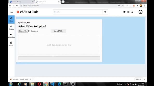 Django and ajax file upload tutorial with drag and drop. progress bar using vanilla JavaScript
