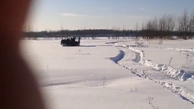 Снегоболотоход "Медведь" зима в глубоком рыхлом снегу смотреть онлайн