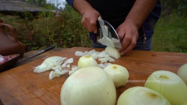 BULL TAIL STEW WITH CHESTNUT | WILDERNESS COOKING'S OXTAIL DISH RECIPE | HOW TO COOK BULLTAIL