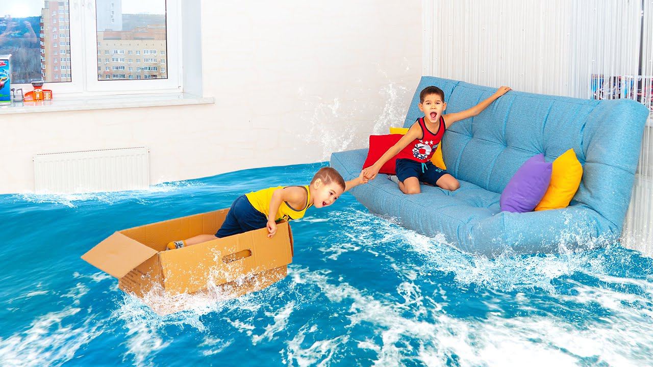 The Floor is Ocean || Pretend Play with Magic Imagination Box || Пол это океан