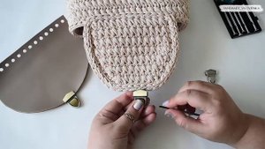 Установка фурнитуры на вязаные сумки | как установить застежку на кожаный клапан