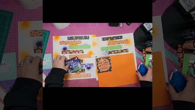 Halloween Scrapbook Layout Process Video