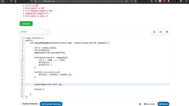 LeetCode | Biweekly Contest 35 | Problem: Maximum Sum Obtained of Any Permutation смотреть онлайн