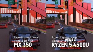 Vega 6 Ryzen 5 4500U vs. mx350