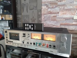 Кассетная дека Aiwa AD-6700 + пульт дистанционного управления-ЯПОНИЯ-1979-год