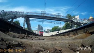 Камера под электровозом ЭП2К-345 с пассажирским поездом №123 Новосибирск - Белгород (со звуком)