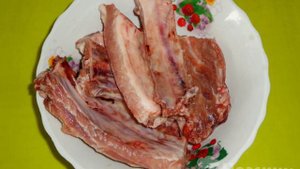 Запеченные ребрышки с кабачком в рукаве в духовке