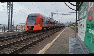 Электропоезд ЭС1 Ласточка с поездом Сочи - Имеретинский курорт | РЖД | Поезд | Железная дорога