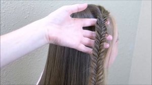 Angel Wings Fishtail Braid Tie Back Hairstyle